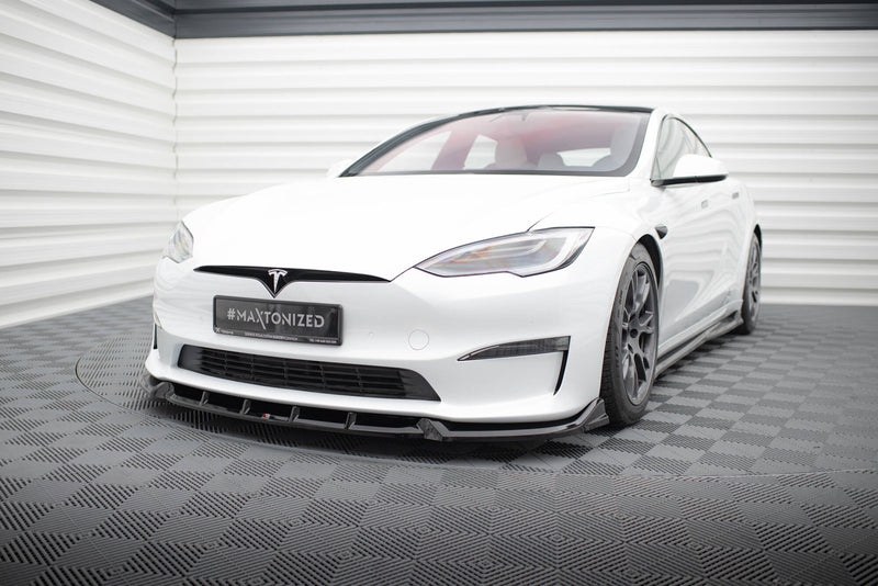 Maxton Design Front Diffuser V.1 Tesla Model S Plaid Mk1 Facelift