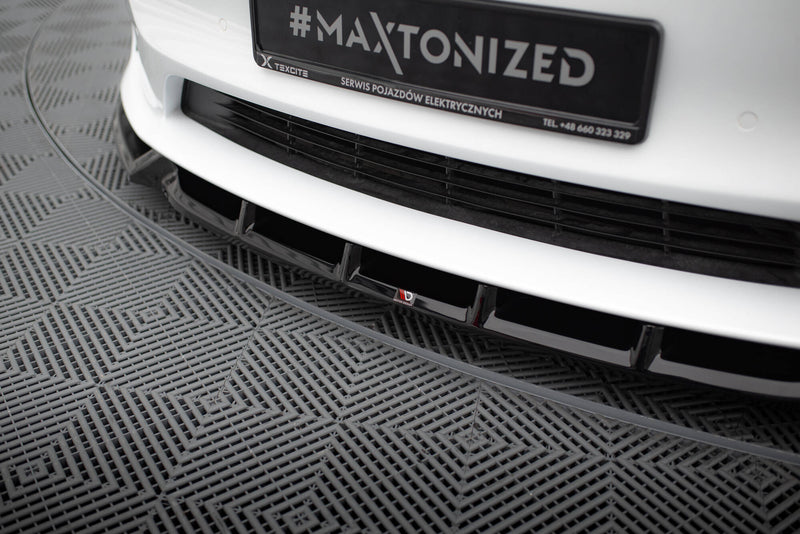 Maxton Design Front Diffuser V.1 Tesla Model S Plaid Mk1 Facelift