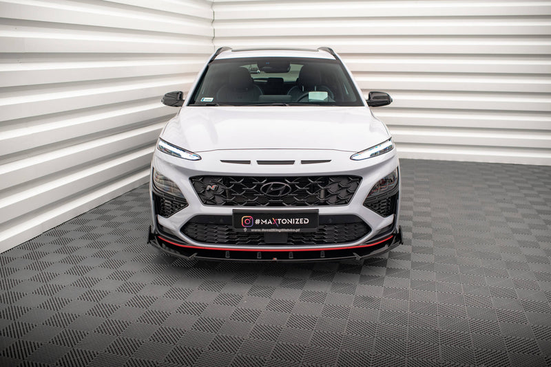 Maxton Design Front Diffusor V.2 + Flaps Hyundai Kona N Mk1