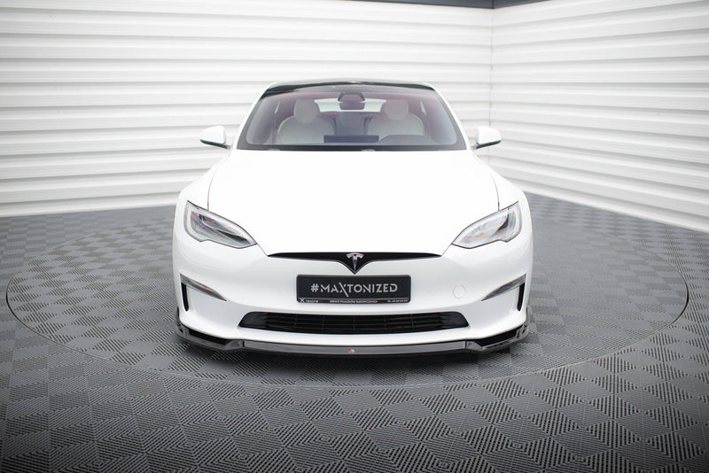 Maxton Design Front Diffuser V.2 Tesla Model S Plaid Mk1 Facelift