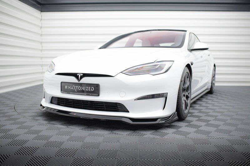 Maxton Design Front Diffuser V.2 Tesla Model S Plaid Mk1 Facelift