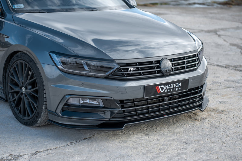 Maxton Design Splitter / Frontansatz V.2 Volkswagen Passat R-Line B8