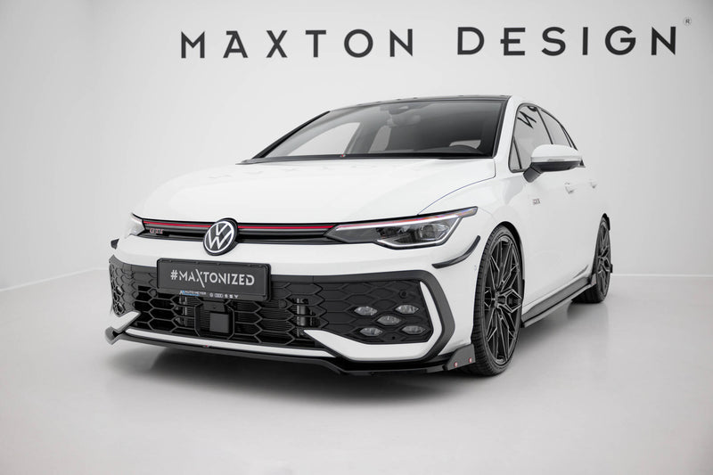 Maxton Design Front Diffusor V.3 + Flaps Volkswagen Golf GTI / GTE / R-Line Mk8 Facelift