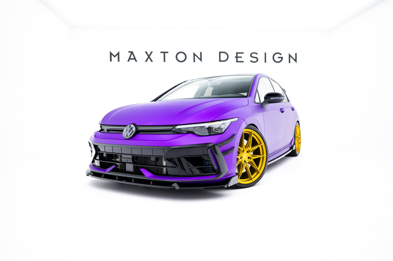 Maxton Design Front Diffusor V.3 + Flaps Volkswagen Golf R Mk8 Facelift