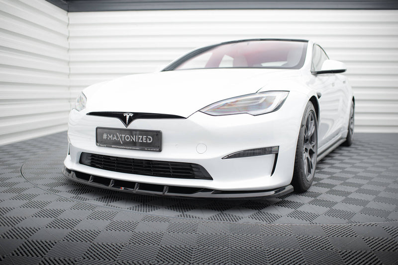 Maxton Design Front Diffuser V.3 Tesla Model S Plaid Mk1 Facelift