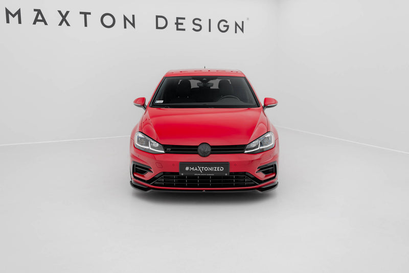 Maxton Design Front Diffuser V.3 Volkswagen Golf R / R-Line Mk7 Facelift