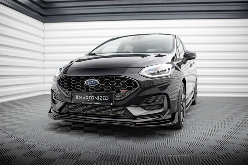 Maxton Design Front Diffusor V.4 + Flaps Ford Fiesta ST / ST-line Mk8 Facelift