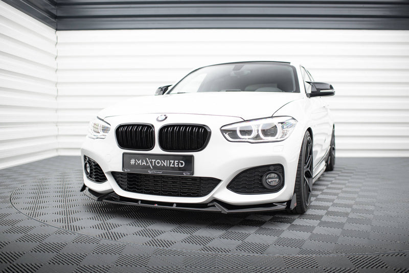 Maxton Design Front Diffusor V.5 + Flaps BMW 1 M-Pack / M140i F20 Facelift