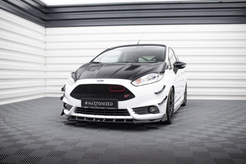 Maxton Design Front Diffusor V.6 + Flaps Ford Fiesta ST Mk7 Facelift