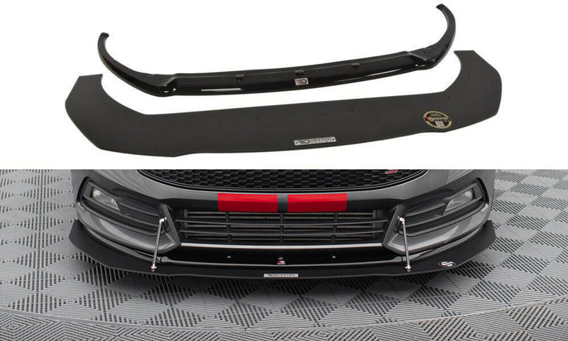 Maxton Design Hybrid Front Diffuser V.1 Ford Focus ST Mk3 FL
