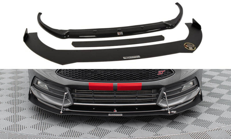 Maxton Design Hybrid Front Diffuser V.2 Ford Focus ST Mk3 FL