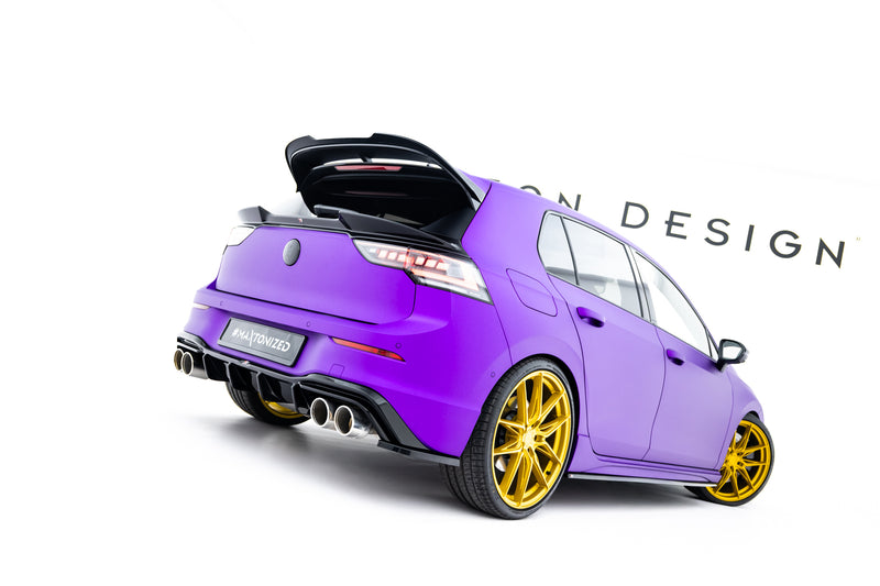 Maxton Design Niedriger Spoiler Cap 3D Volkswagen Golf  R Mk8 Facelift