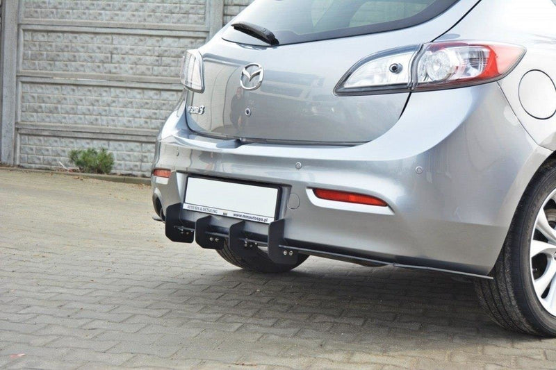 Maxton Design MAZDA 3 MK2 SPORT (PRE-FACELIFT) REAR APRON &amp; REAR DIFFUSER LEFT &amp; RIGHT