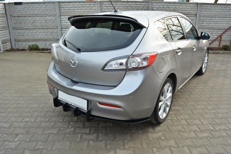 Maxton Design MAZDA 3 MK2 SPORT (PRE-FACELIFT) REAR APRON &amp; REAR DIFFUSER LEFT &amp; RIGHT