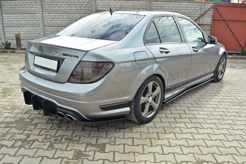 Maxton Design Mercedes-Benz C Sedan / Estate AMG-Line W204 / S204 Rear Apron &amp; Rear Diffuser Side L+R