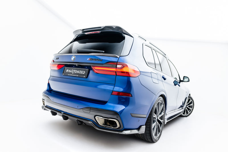 Maxton Design Prepreg Carbon Fiber Rear Diffuser BMW X7 M-Pack G07 / G07 Facelift (version with towbar)