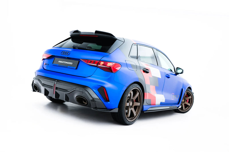 Maxton Design Prepreg Carbon Fiber Rear Diffuser Side Audi RS3 Sportback 8Y Facelift