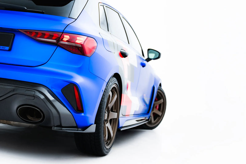 Maxton Design Prepreg Carbon Fiber Rear Diffuser Side Audi RS3 Sportback 8Y Facelift