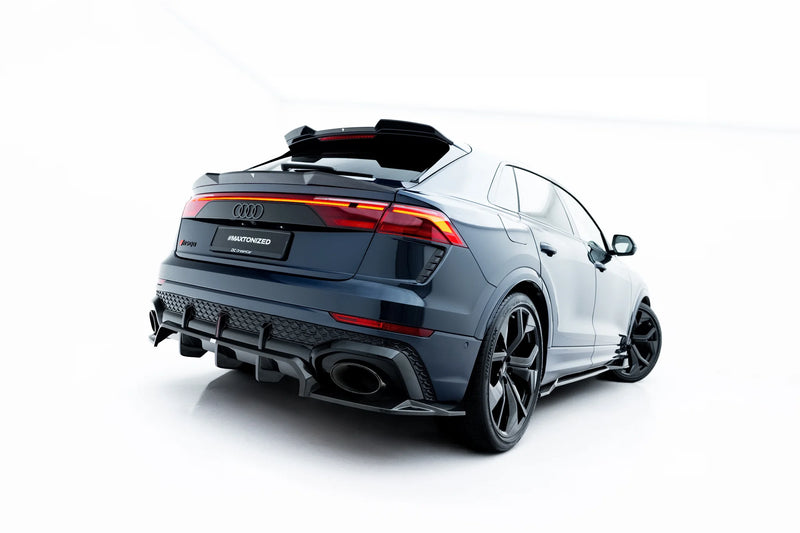 Maxton Design Prepreg Carbon Fiber Rear Splitter (with one vertical bar) Audi RSQ8 Mk1 Facelift