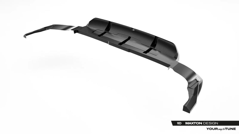 Maxton Design Prepreg Carbon Fiber Rear Splitter (with one vertical bar) Audi RSQ8 Mk1 Facelift