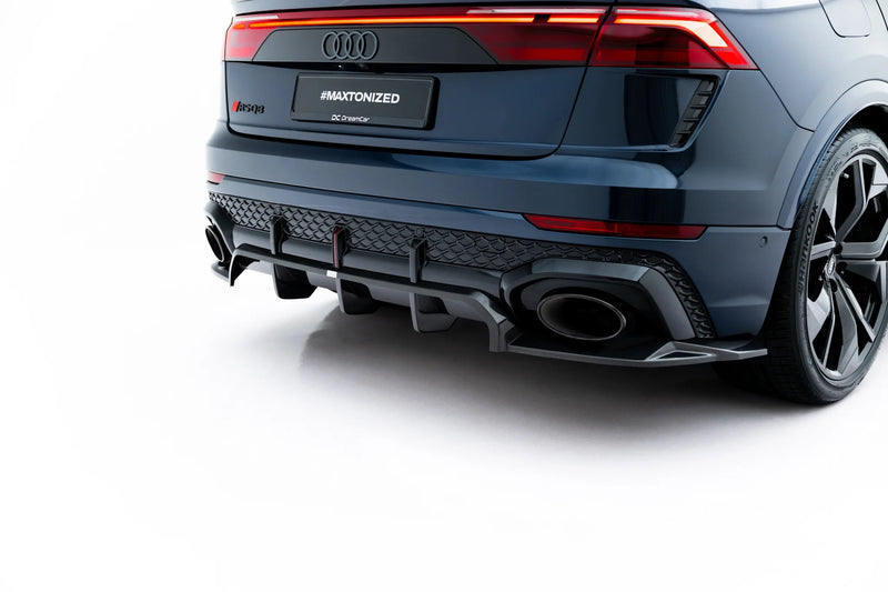 Maxton Design Prepreg Carbon Fiber Rear Splitter (with one vertical bar) Audi RSQ8 Mk1 Facelift
