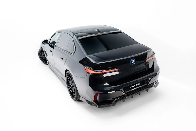 Maxton Design Prepreg Carbon Hinten Splitter mit Mittelsteg passend für BMW 7 M-Pack / i7 M-Pack G70