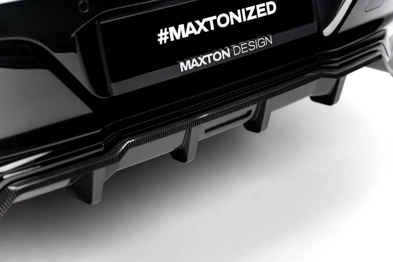 Maxton Design Prepreg Carbon Hinten Splitter mit Mittelsteg passend für BMW 7 M-Pack / i7 M-Pack G70