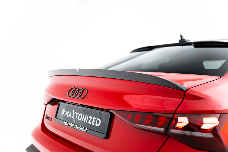 Maxton Design Prepreg Carbon Fiber Trunk Lid Spoiler V.2 Audi RS3 / S3 / A3 S-Line / A3 Sedan 8Y Facelift