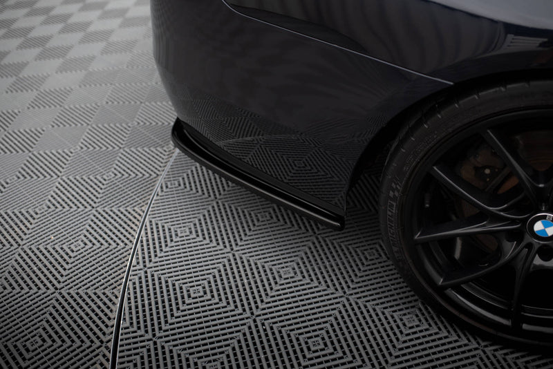 Maxton Design HECK DIFFUSOR SEITE L + R BMW 5 F11 M-PACK (mit zwei Einzel AUSPUFFENDROHR)