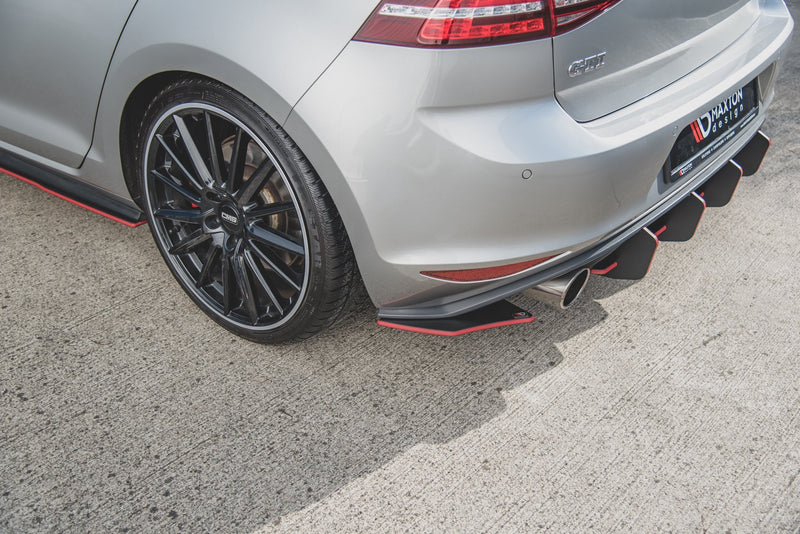 Maxton Design HECK DIFFUSOR SEITE L + R V.2 VW Golf 7 GTI