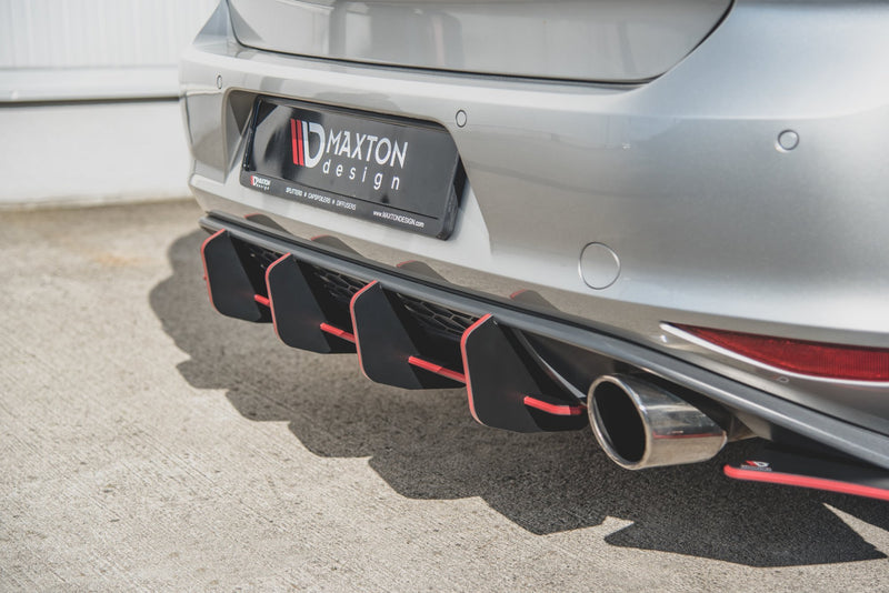 Maxton Design Rear Diffuser V.2 VW Golf 7 GTI