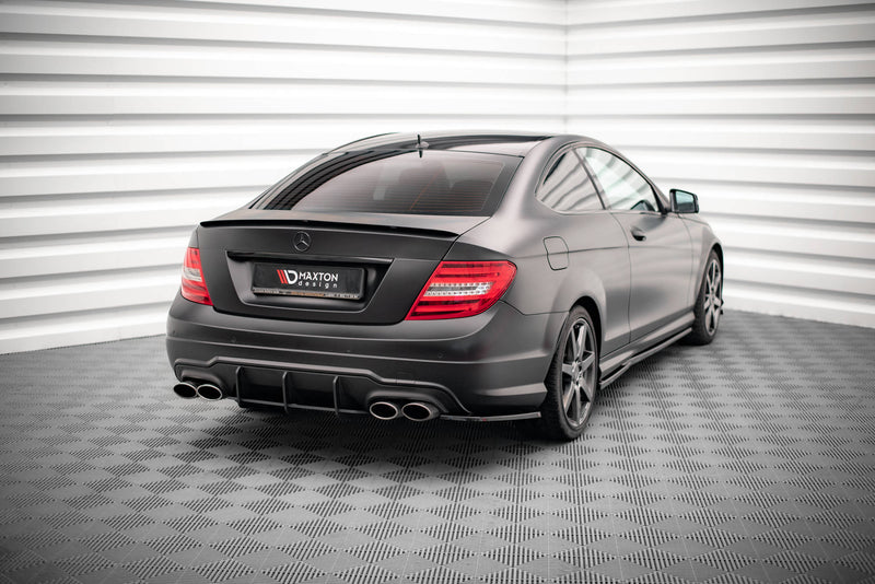 Maxton Design Heck Diffusor Seite Mercedes-Benz C Coupe / Sedan / Estate  AMG-Line C204 / W204 Facelift / S204 Facelift