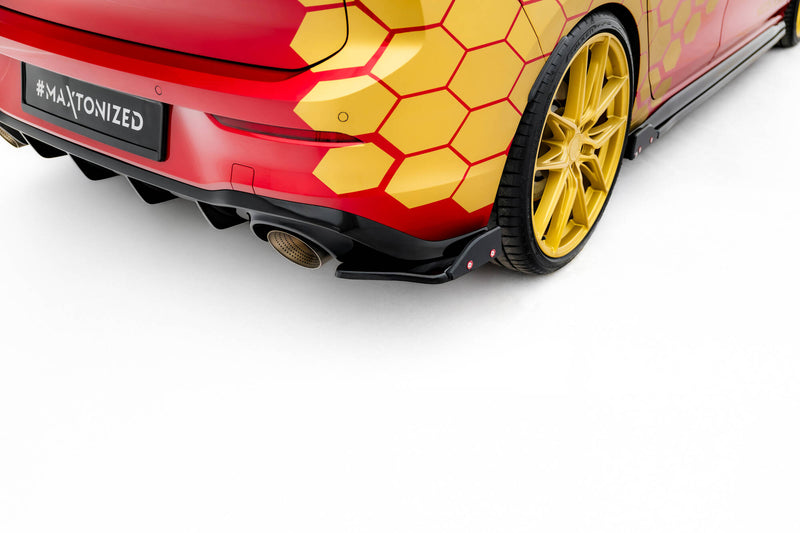 Maxton Design Heck Diffusor Seite V.1 + Flaps Volkswagen Golf GTI Clubsport Mk8 Facelift