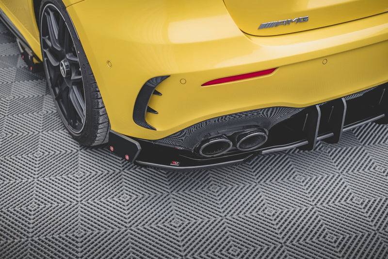 Maxton Design Heck Diffusor Seite V.2 + Flaps Mercedes-AMG A 45 S Aero Pack W177