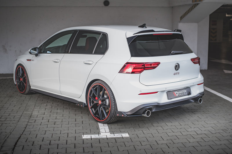 Maxton Design Rear Diffuser Side V.2 + Flaps Volkswagen Golf GTI / GTE Mk8