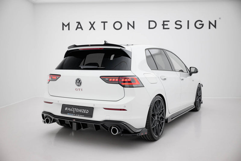 Maxton Design Heck Diffusor Seite V.2 + Flaps Volkswagen Golf GTI / GTE Mk8