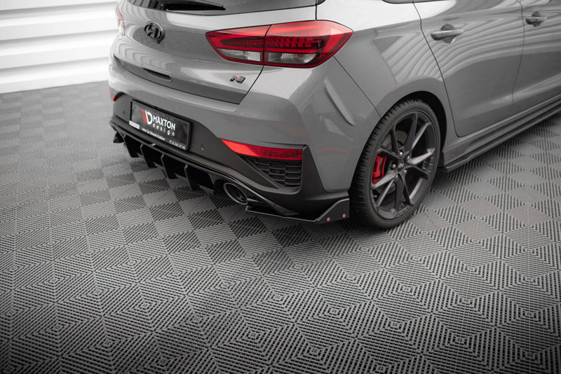 Maxton Design Heck Diffusor Seite V.4 + Flaps Hyundai I30 N Hatchback Mk3 Facelift