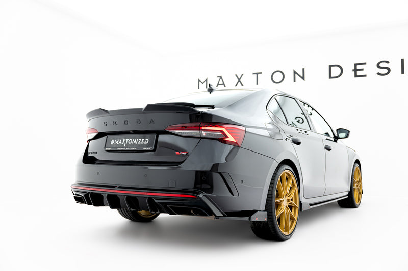 Maxton Design Rear Diffuser Side V.4 + Flaps Skoda Octavia RS Combi / Liftback Mk4 / Mk4 Facelift