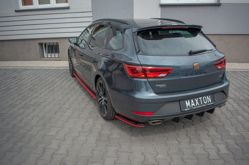 Maxton Design Rear Diffuser Side V.4 Seat Leon Cupra Mk3 FL Sportstourer