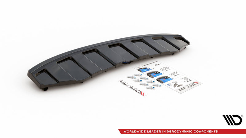 Maxton Design Hinten Splitter AUDI A6 C7 S-LINE AVANT AUSPUFF 2X1 (mit senkrechten Balken)