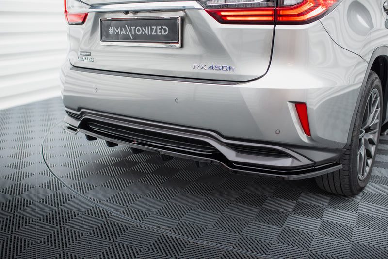 Maxton Design Hinten Splitter Lexus RX Mk4 H (mit einem vertikalen Balken)