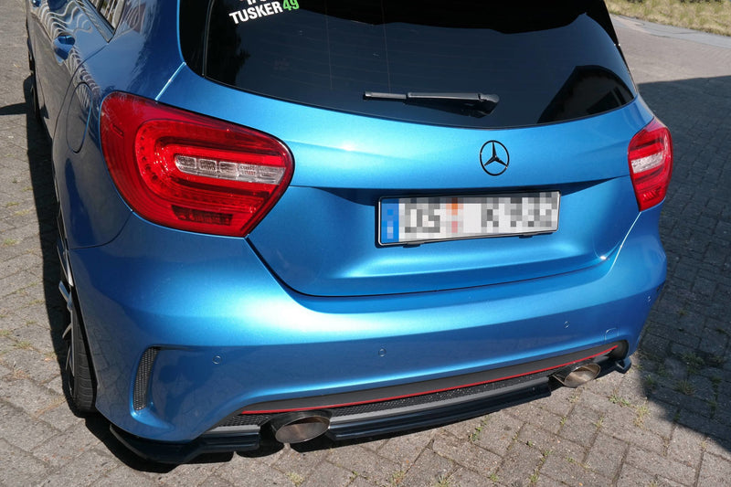 Maxton Design Hinten Splitter (OHNE VERTIKALE BALKEN) MERCEDES-BENZ W176 AMG-LINE VOR FACELIFT