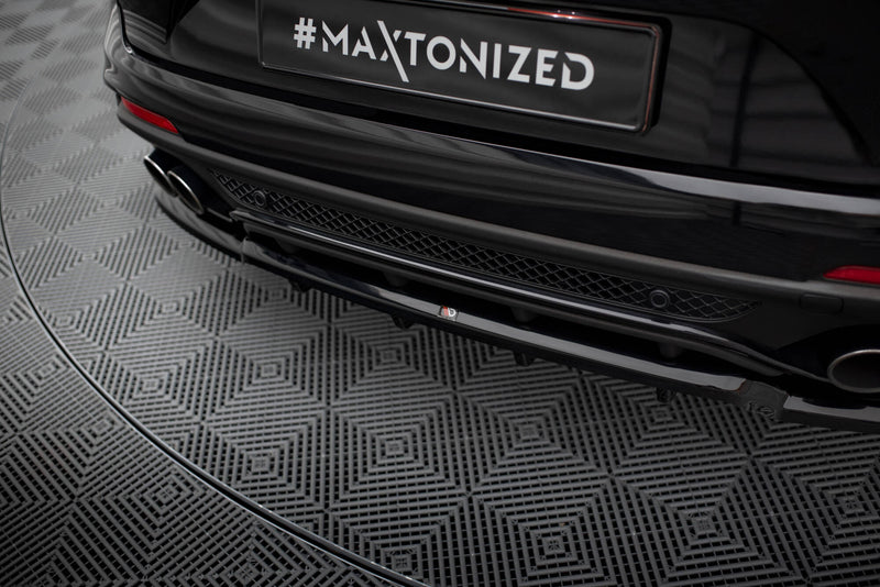 Maxton Design Rear Splitter (with one vertical bar) Alfa Romeo Stelvio Quadrifoglio Mk1