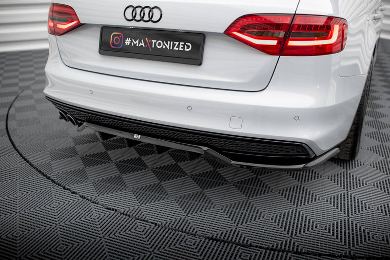 Maxton Design Hinten Splitter (mit einem vertikalem balken) Audi A4 Competition B8 Facelift