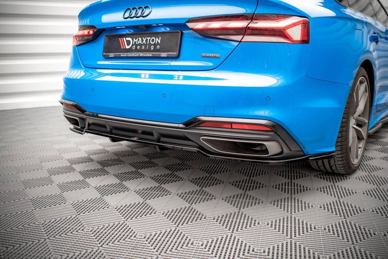 Maxton Design Hinten Splitter (mit einem vertikalem balken) Audi A5 S-Line F5 Facelift