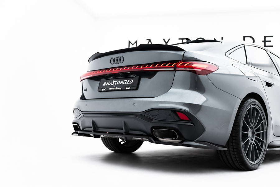 Maxton Design Hinten Splitter (mit einem vertikalem balken) Audi A5 S-Line Sedan / Avant B10