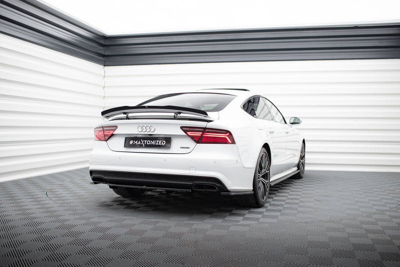 Maxton Design Hinten Splitter (mit senkrechten Balken) Audi A7 S-Line C7 Facelift