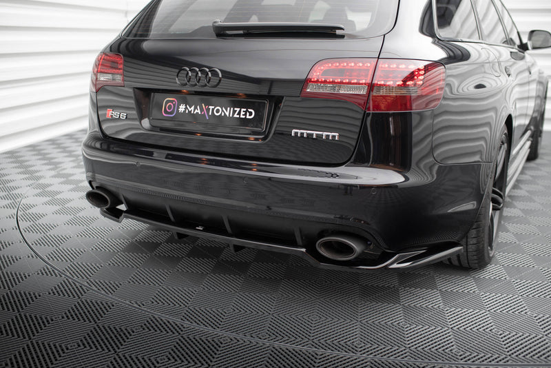 Maxton Design Hinten Splitter (mit einem vertikalem balken) Audi RS6 Avant C6