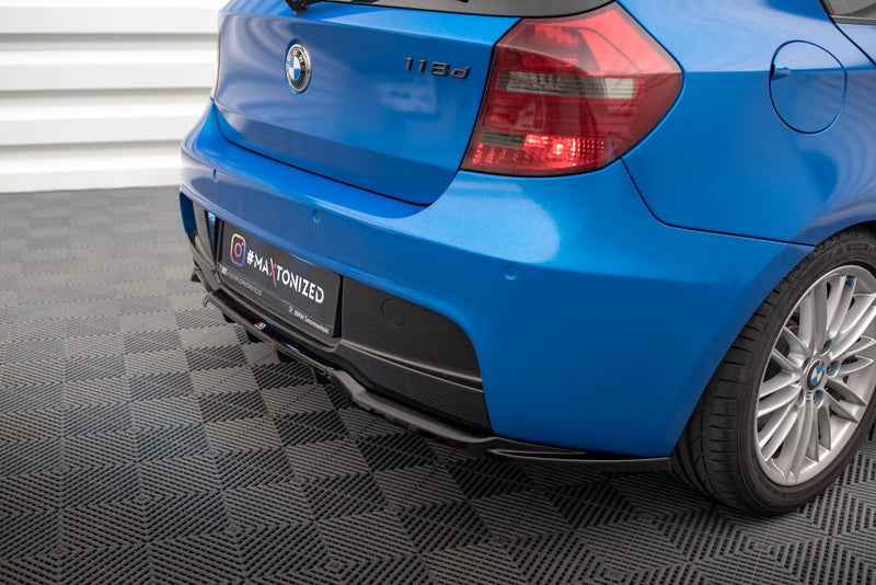 Maxton Design Rear Splitter (with one vertical bar) BMW 1 Series M-Pack E87 Facelift