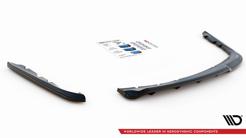Maxton Design Rear Splitter (with one vertical bar) BMW 3 Sedan E90